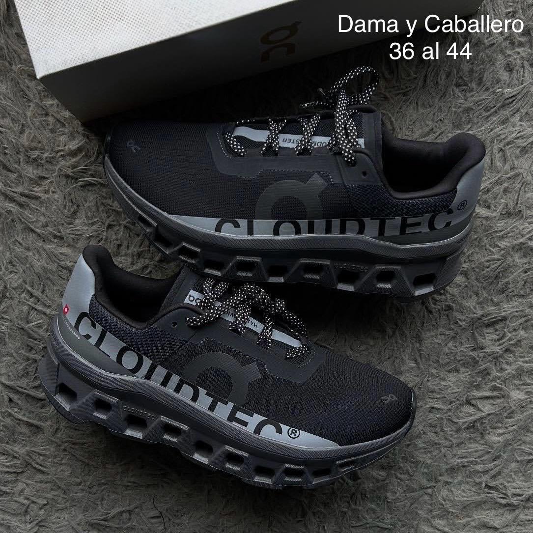 TENIS ON MONSTERSCLOUD NEGRO/GRIS