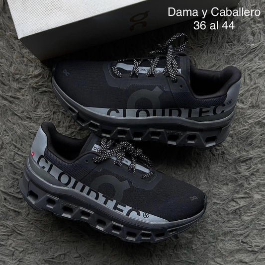 TENIS ON MONSTERSCLOUD NEGRO/GRIS