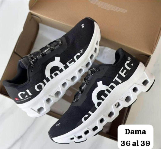 TENIS ON MONSTERSCLOUD NEGRO/BLANCO