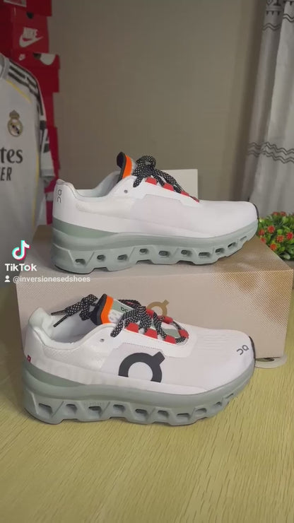 TENIS ON MONSTERSCLOUD BLANCO/MENTA/NARANJA