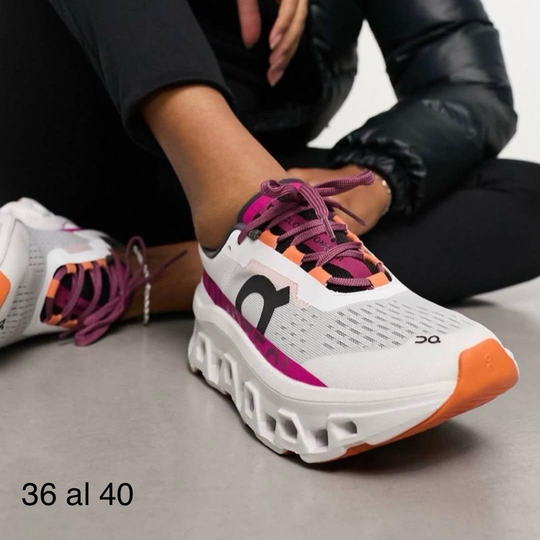 TENIS ON MONSTERSCLOUD ROSA/BLANCO