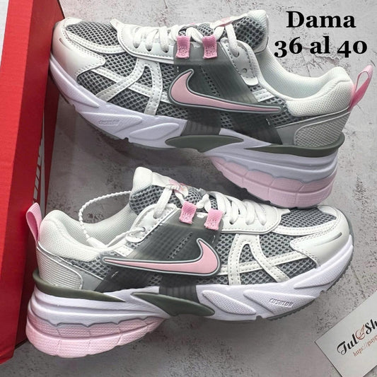 TENIS NIKE V2K GRIS/ROSA